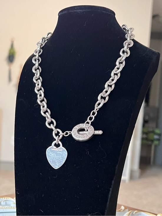 Tiffany & Co. Jewelry - Tiffany & Co. Silver Heart Tag Toggle Necklace